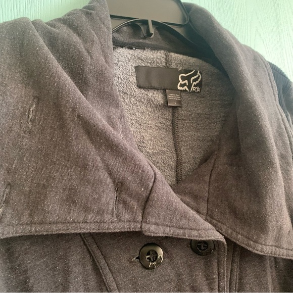 5for20 FOX gray button down coat - Picture 12 of 14